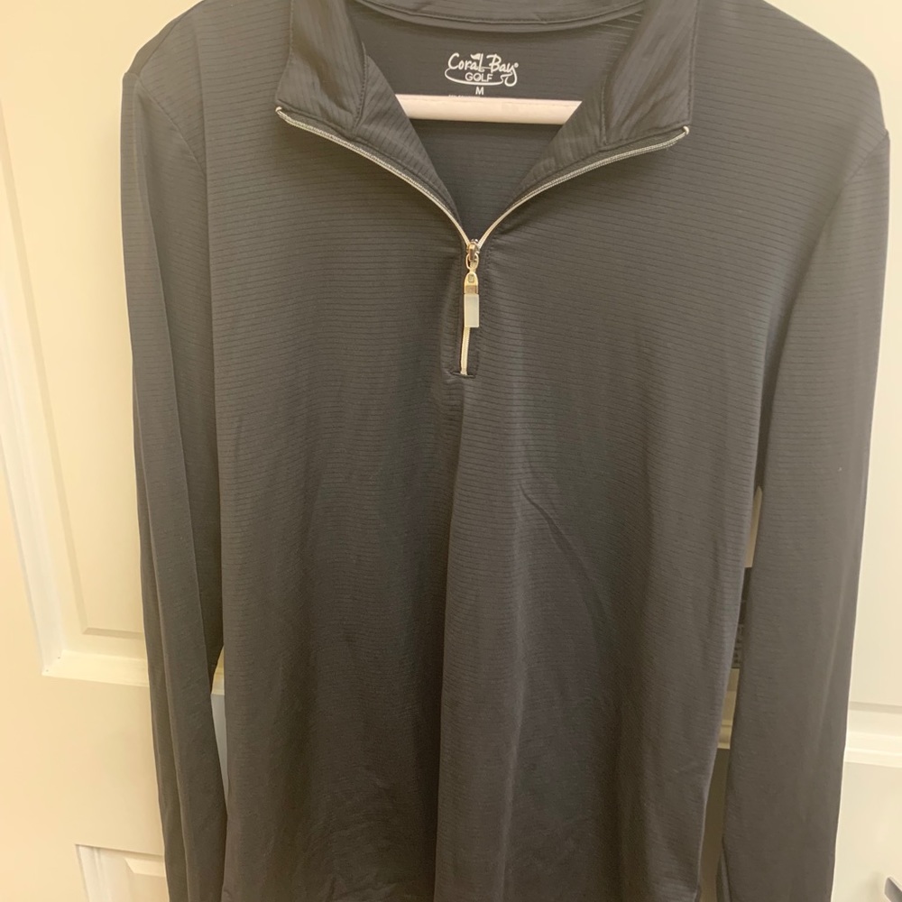 Coral Bay Golf Womens Solid Long Sleeve Polo Shirt